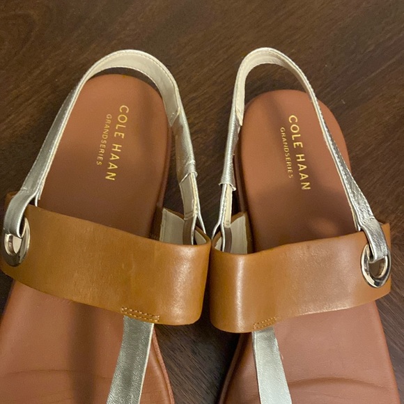 Cole Haan Grandseries Womens Anera Leather sandals Cognac size 10B - Picture 3 of 5